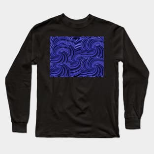 Purple & Black Swirls of Madness Long Sleeve T-Shirt